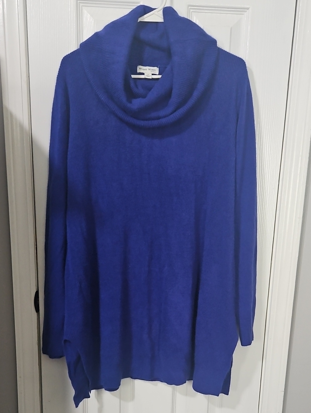 Studio Works Royal Blue Cowl Neck Sweater